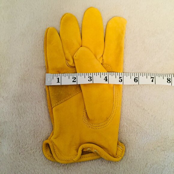 NWOT Terra  tan cowhide work glove sz L - Picture 4 of 5